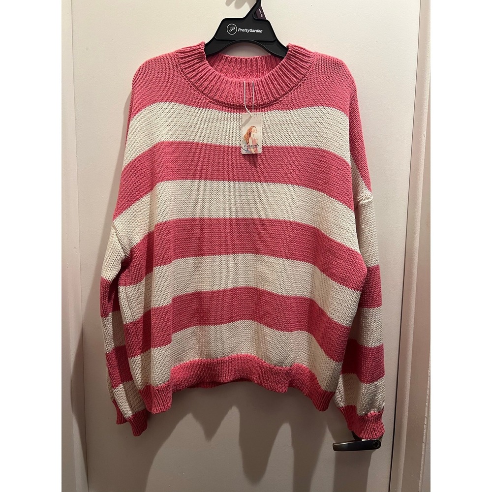 PRETTYGARDEN Women's Striped Sweater, Size XXL
